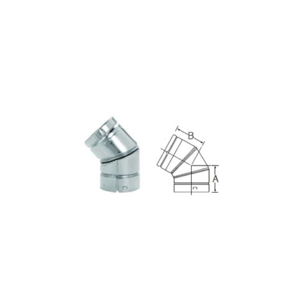 Selkirk - 45/60/90 Degree Adjustable Elbow (Round - Type B Gas Vent)