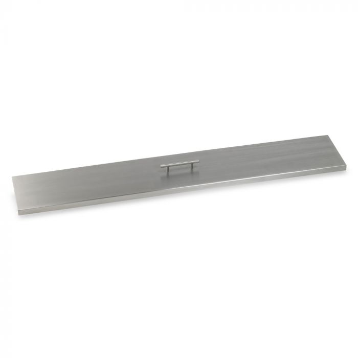American Fire Glass Stainless Steel Cover for 48" x 6" Linear Drop-In Fire Pit Pan