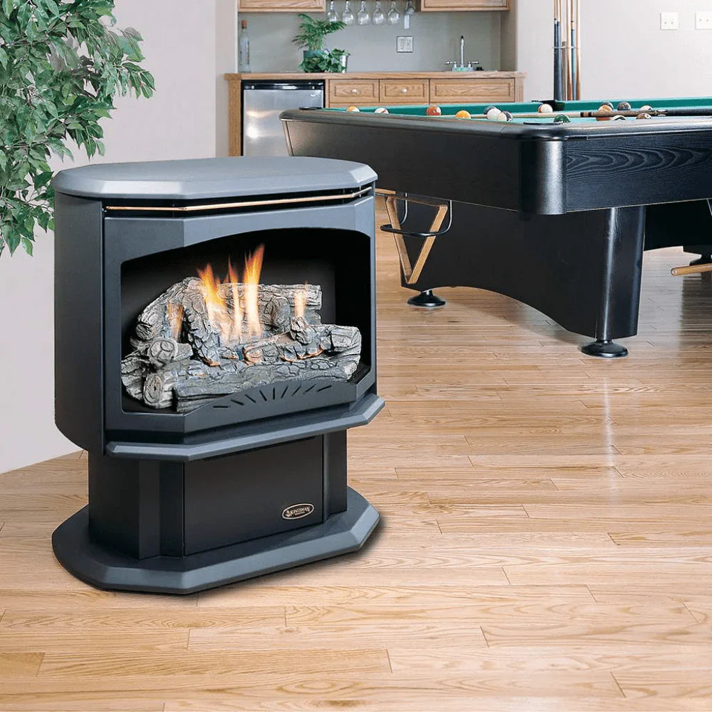Kingsman 28 Inch Freestanding Vent Free Gas Stove - 40,000 BTU