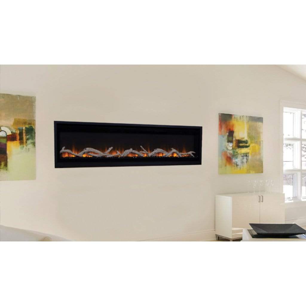 Superior 84 Inch Built-In Linear Contemporary Electric Fireplace