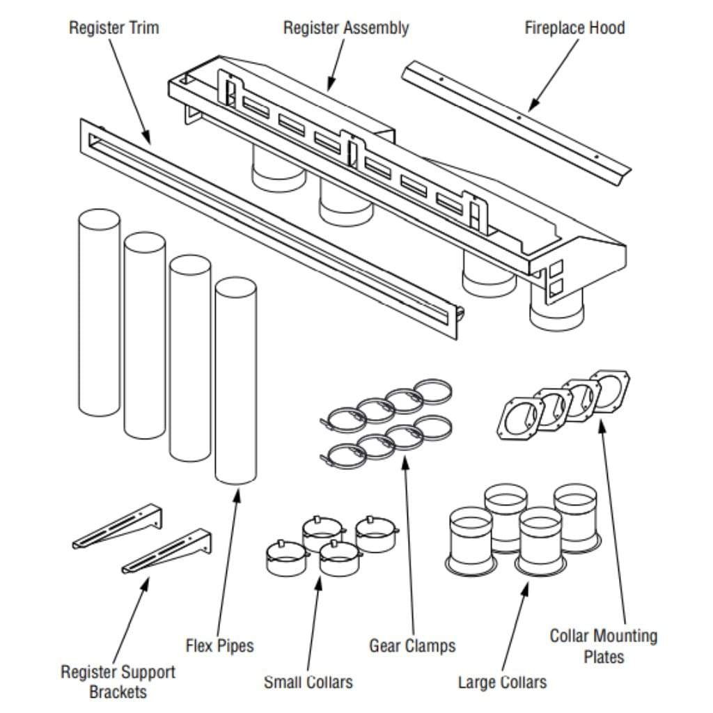 Superior | Direct Vent Units HeatFlo Kit for DRL2055, DRL3555, DRL4048 and DRL6048 Gas Fireplaces Fireplaces