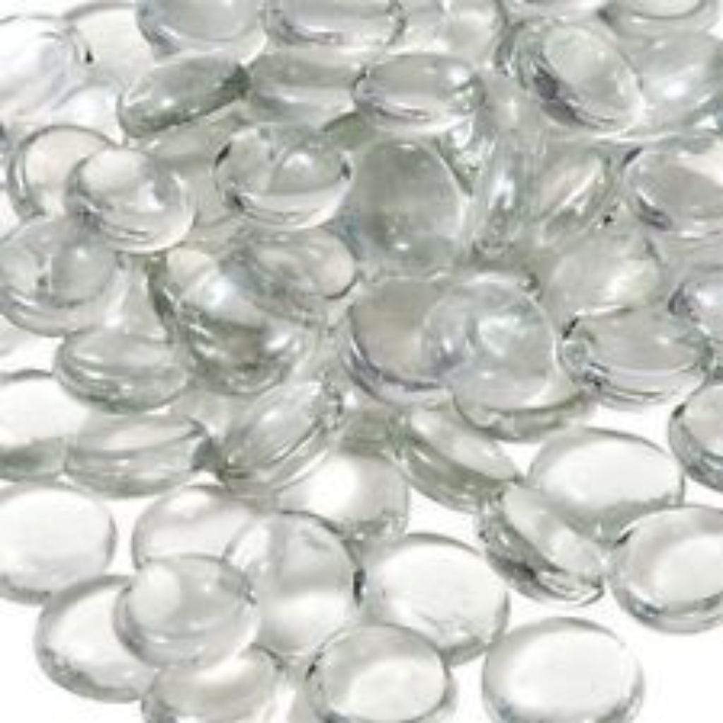 Superior | Smooth Clear Glass Fireplace Pebbles