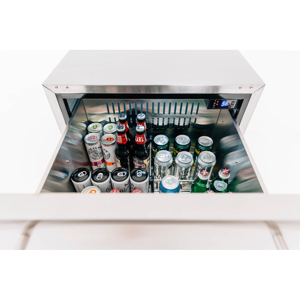 AMD 24" 5.3C Deluxe Outdoor Rated 2-Drawer Refrigerator - AMD-RFR-24DR2-A