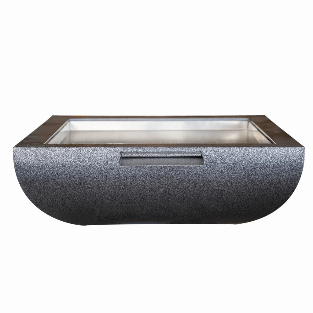 The Outdoor Plus - Avalon Hammered Copper & Stainless Steel Square Fire Bowl 30"