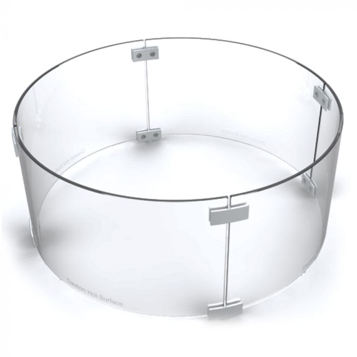 Dante WG28-RD Round Glass Wind Guard with 4 Glass Panels, 28-Inch