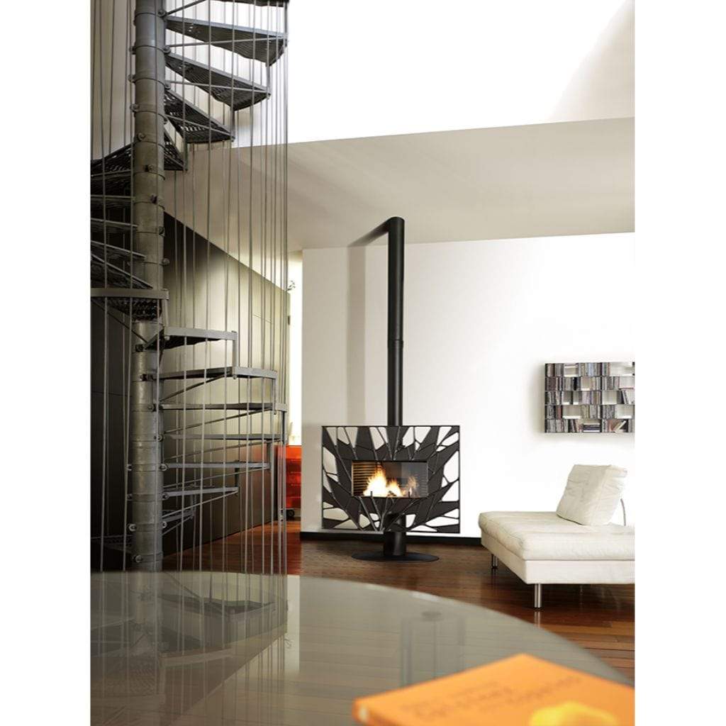 Invicta Gaya Feuille 48" Contemporain Cast Iron Wood Burning Stove