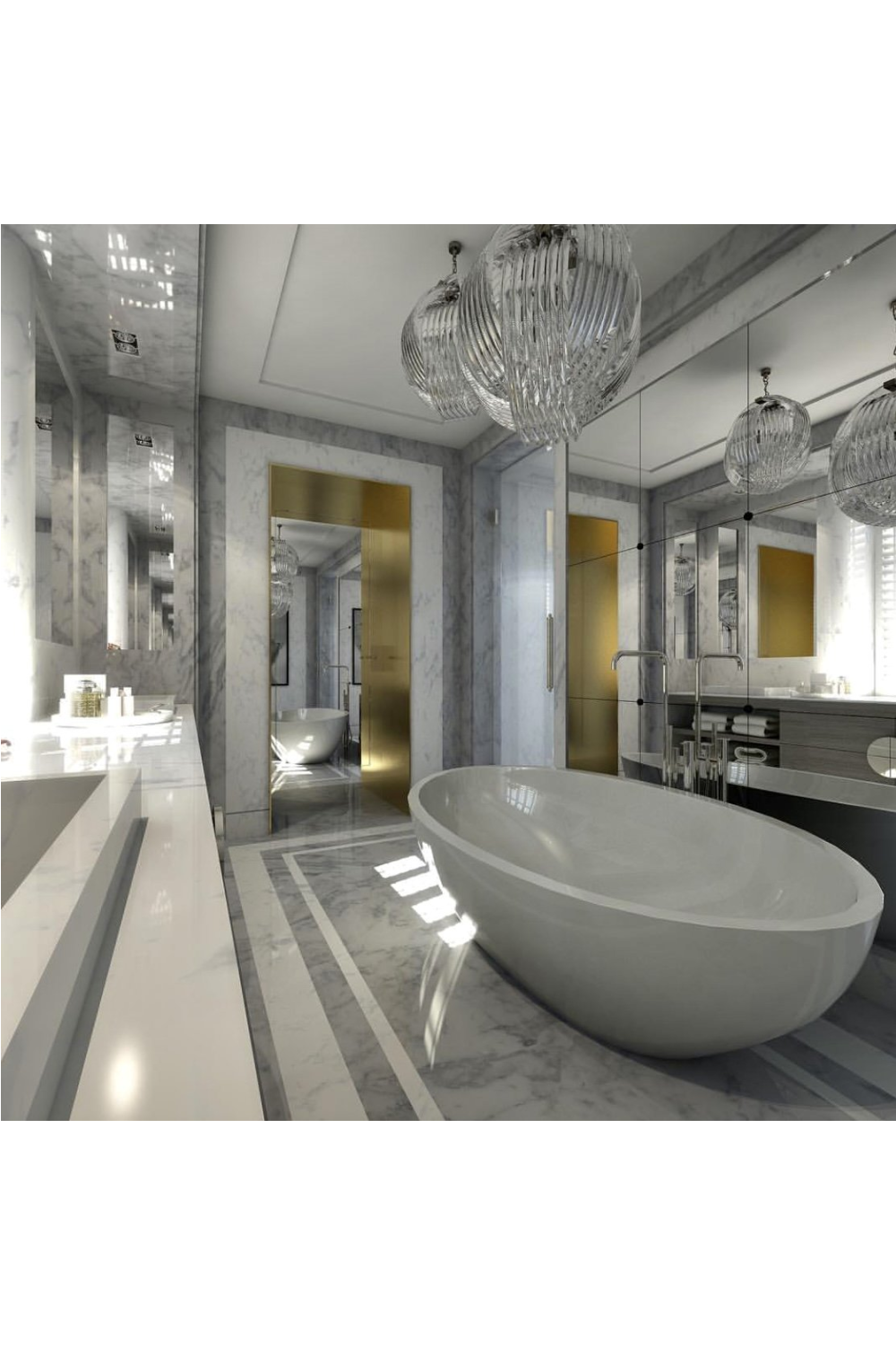 Lucite Loop Chandelier | CHANDELIER MARCO POLO L