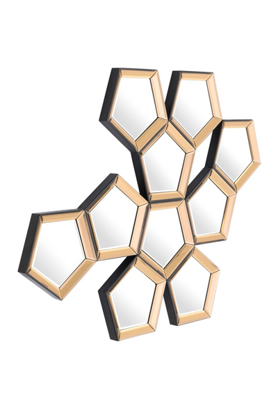 Gold Pentagonal Cluster Mirror | Eichholtz Cheyenne