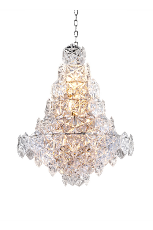 Hexagonal Glass Chandelier | Eichholtz CHANDELIER HERMITAGE S