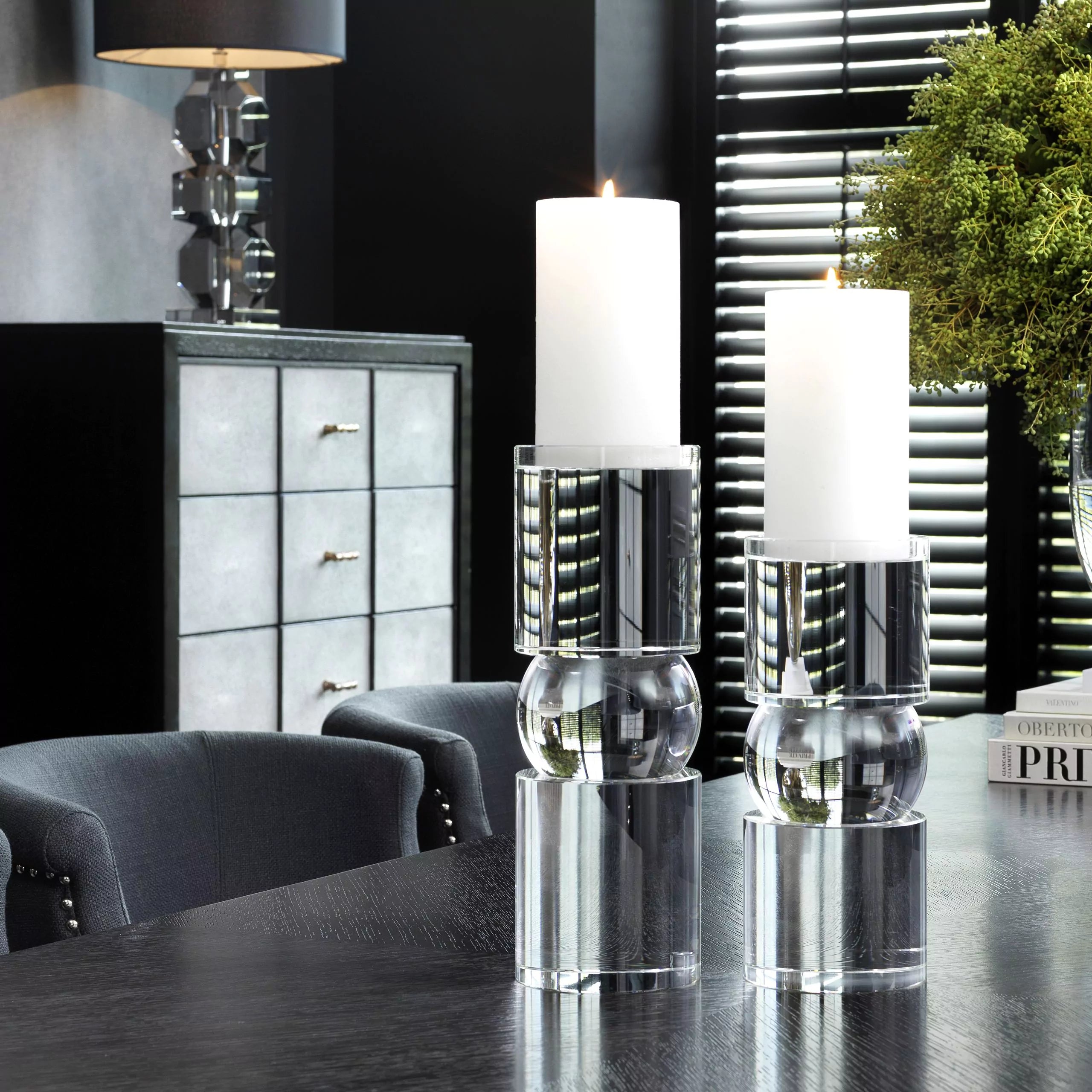 Crystal Candle Holder L | Eichholtz Earls Court