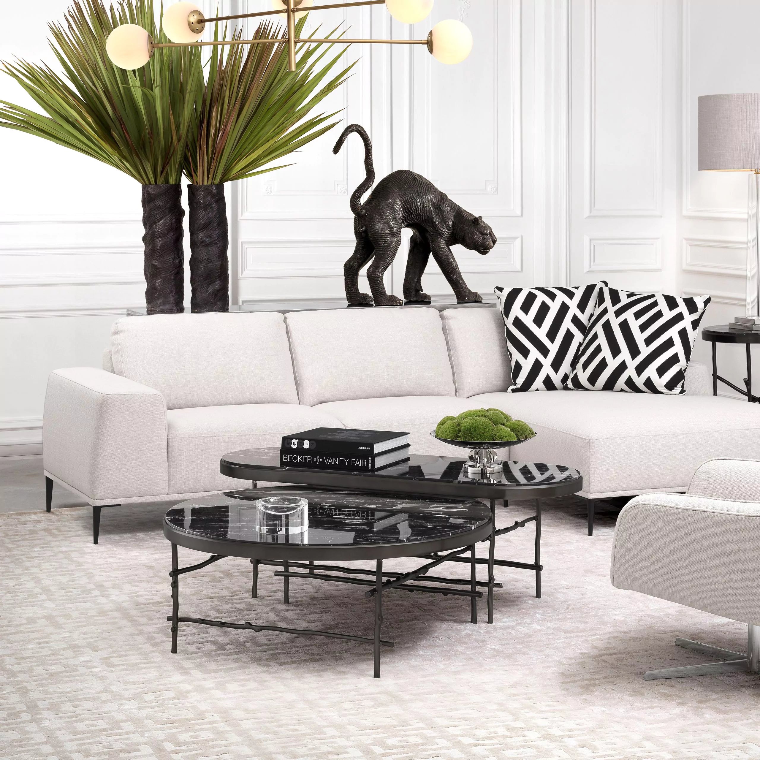 Oval Marble Top Coffee Table | Eichholtz Tomasso