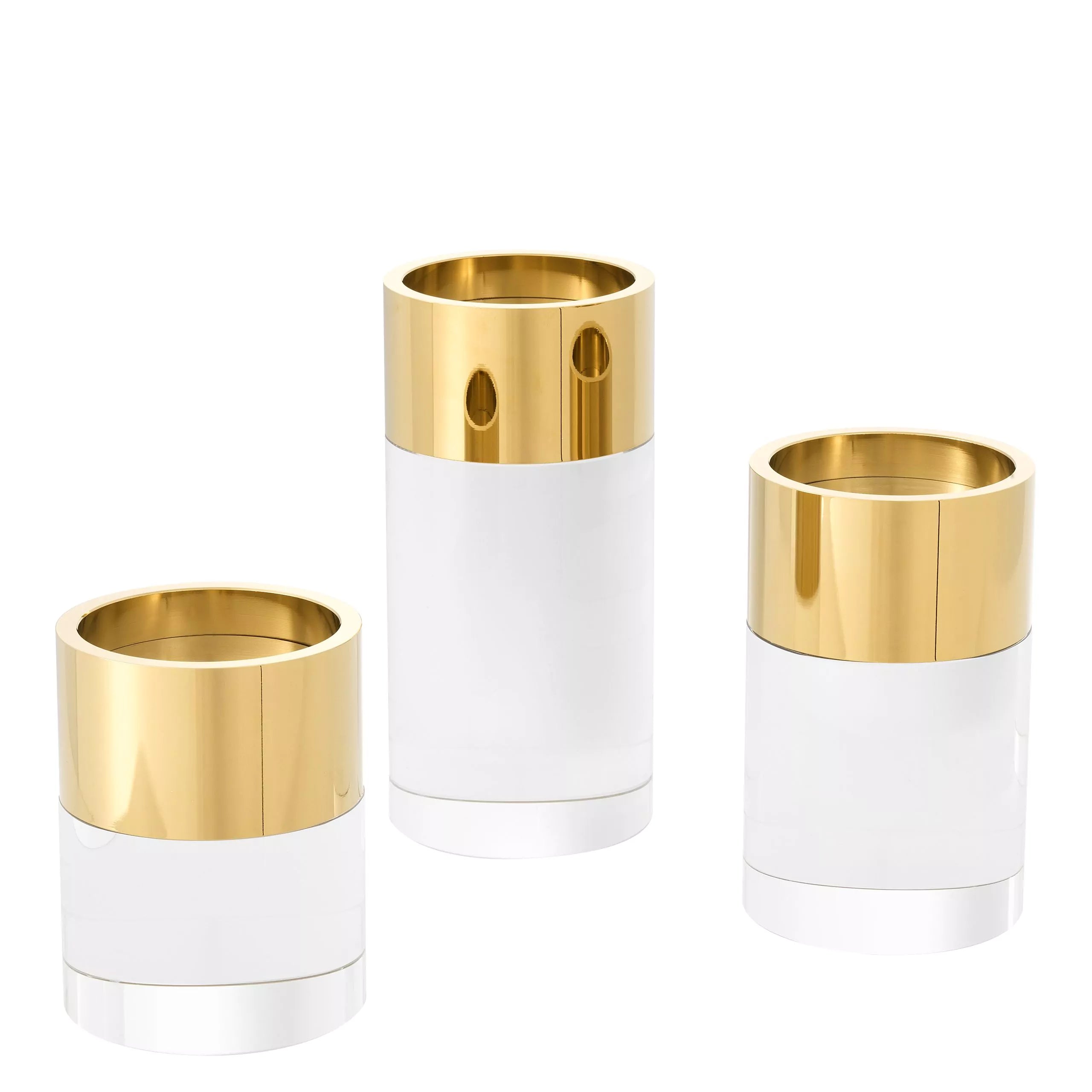 Crystal Candle Holder Set (3) | Eichholtz Sierra