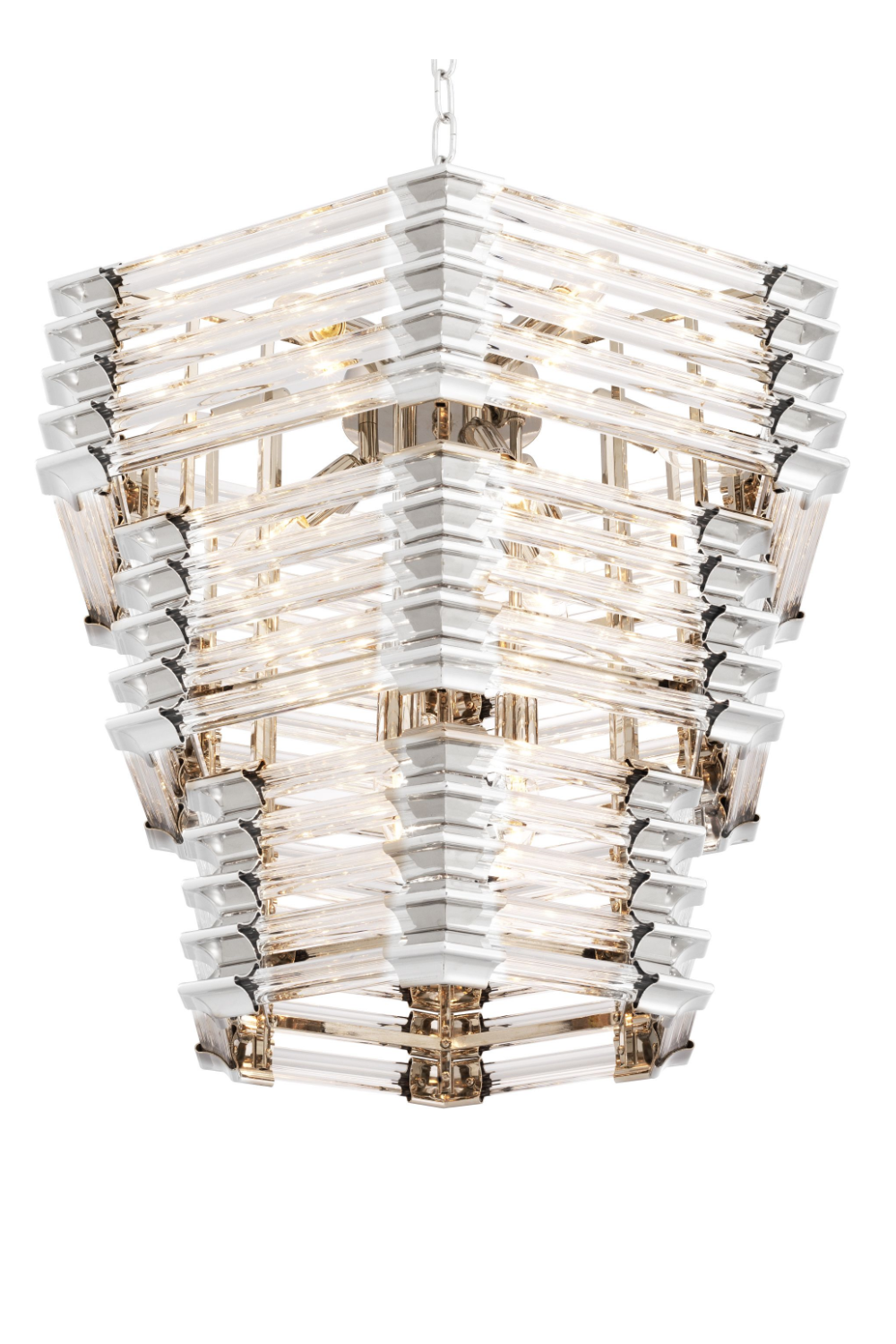 Layered Hexagonal Glass Chandelier | Eichholtz CHANDELIER WREN