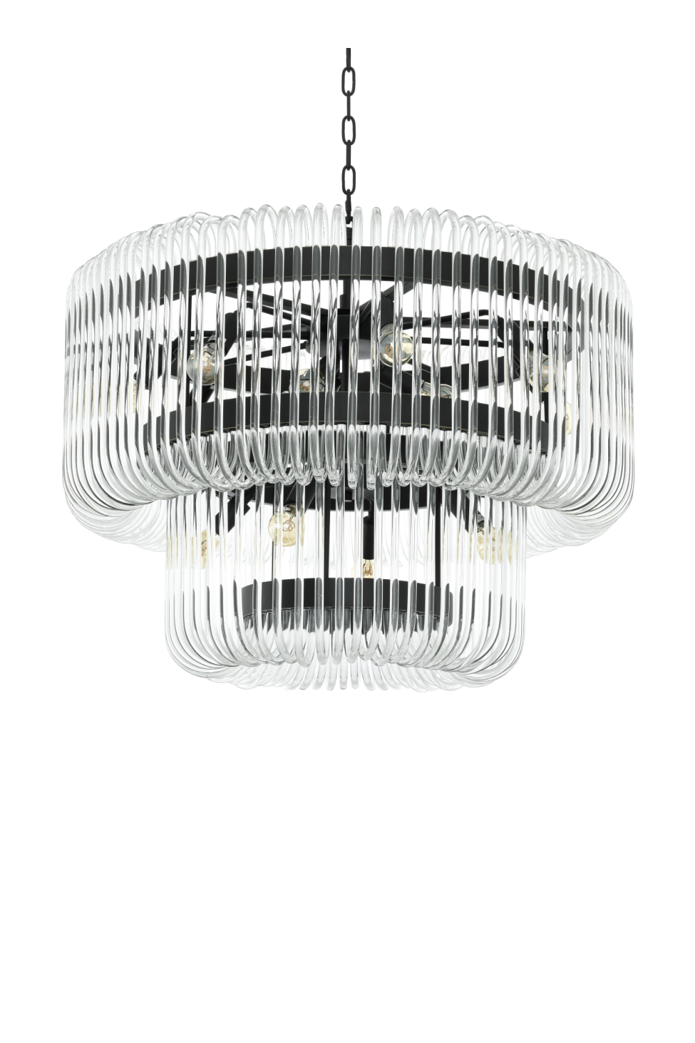 2 Tier Glass Rod Chandelier | Eichholtz CHANDELIER SUTTON HOUSE