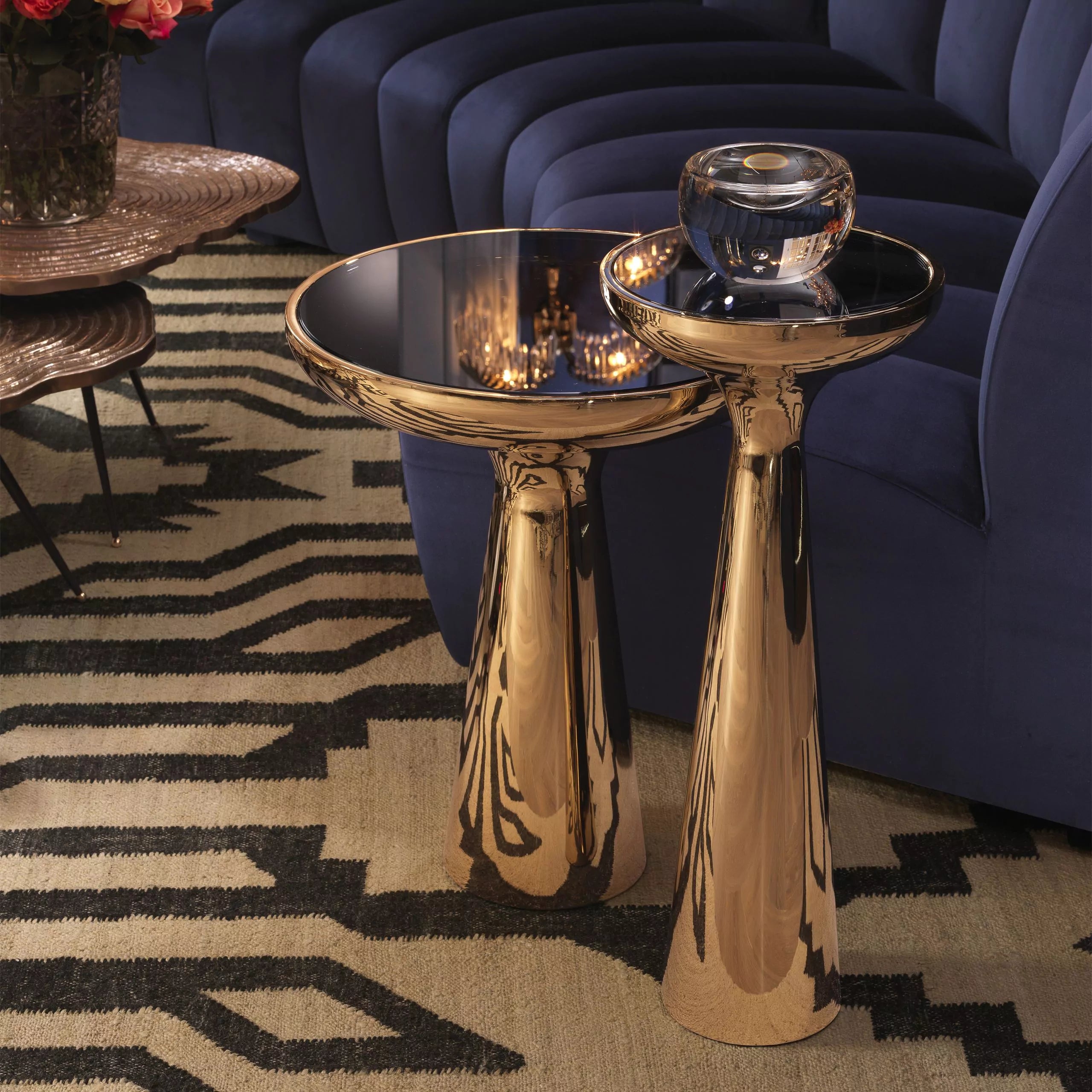 Gold Tower Side Table | Eichholtz Lindos Low
