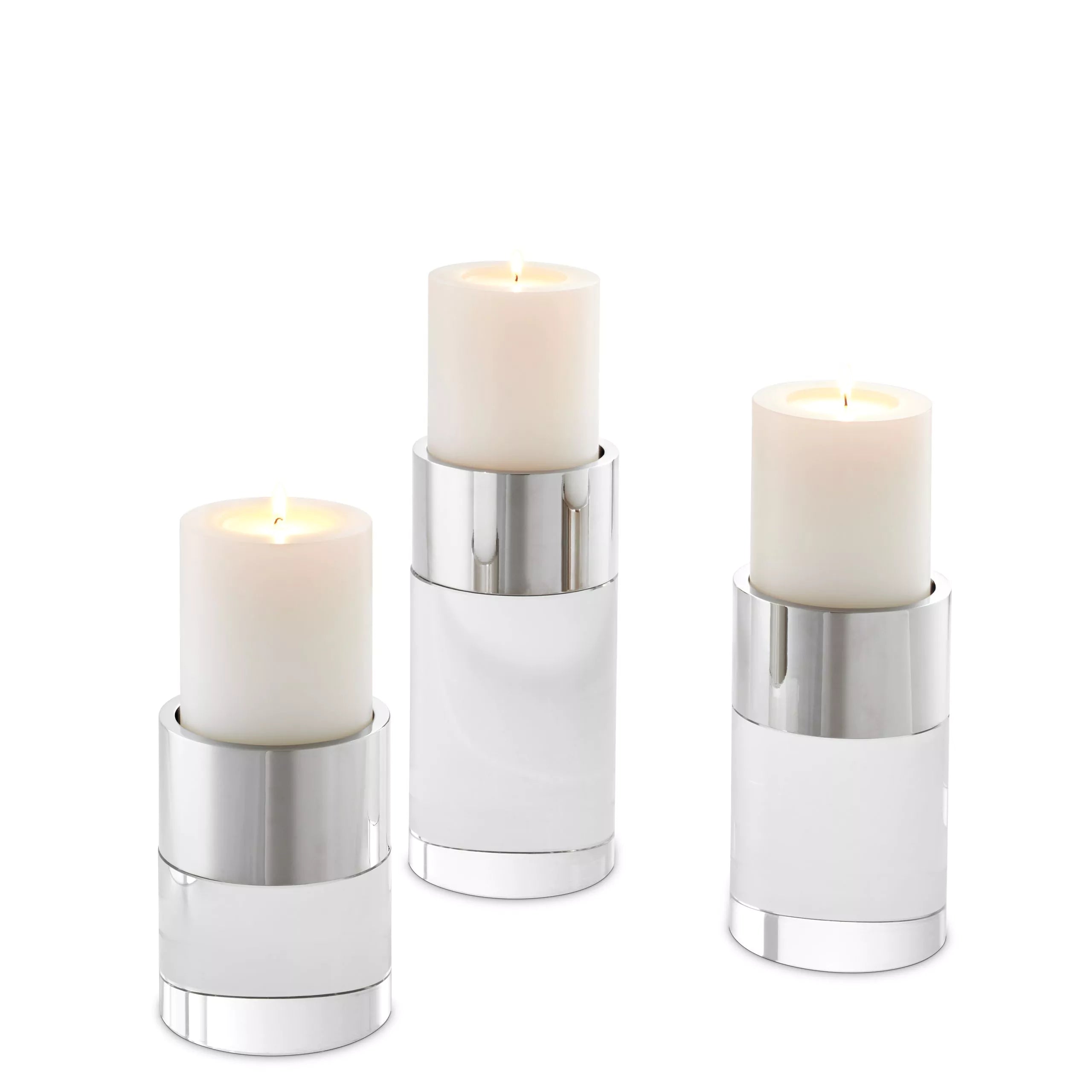 Silver Candle Holder Set (3) | Eichholtz Sierra