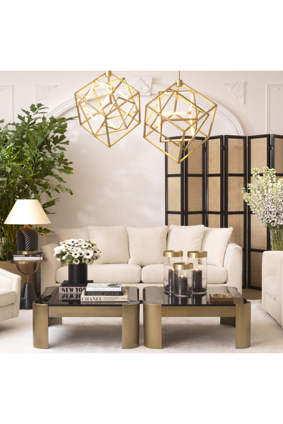 Brass Rim Glass Hurricane | Eichholtz Vertex L