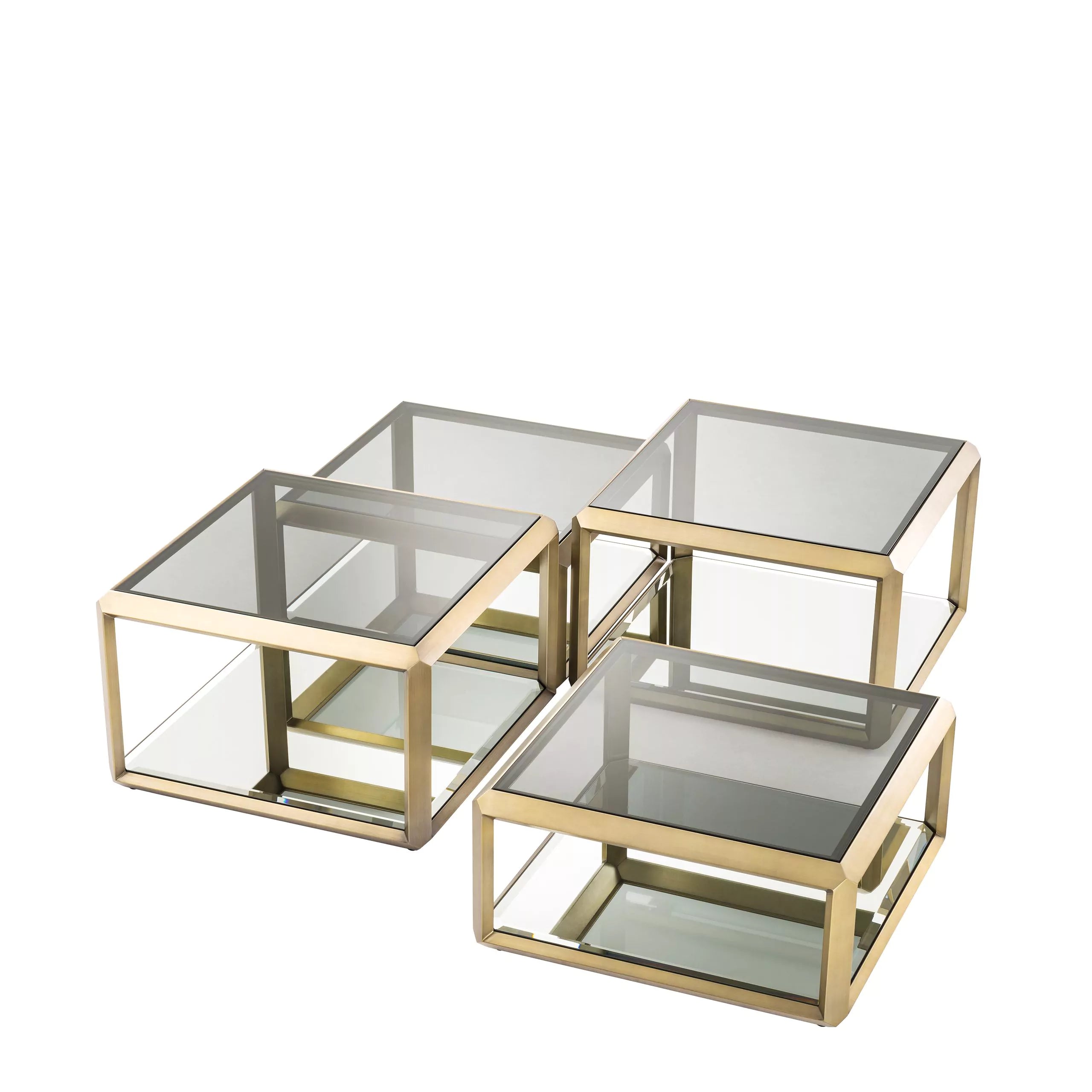 Brass Coffee Table Set (4) | Eichholtz Callum