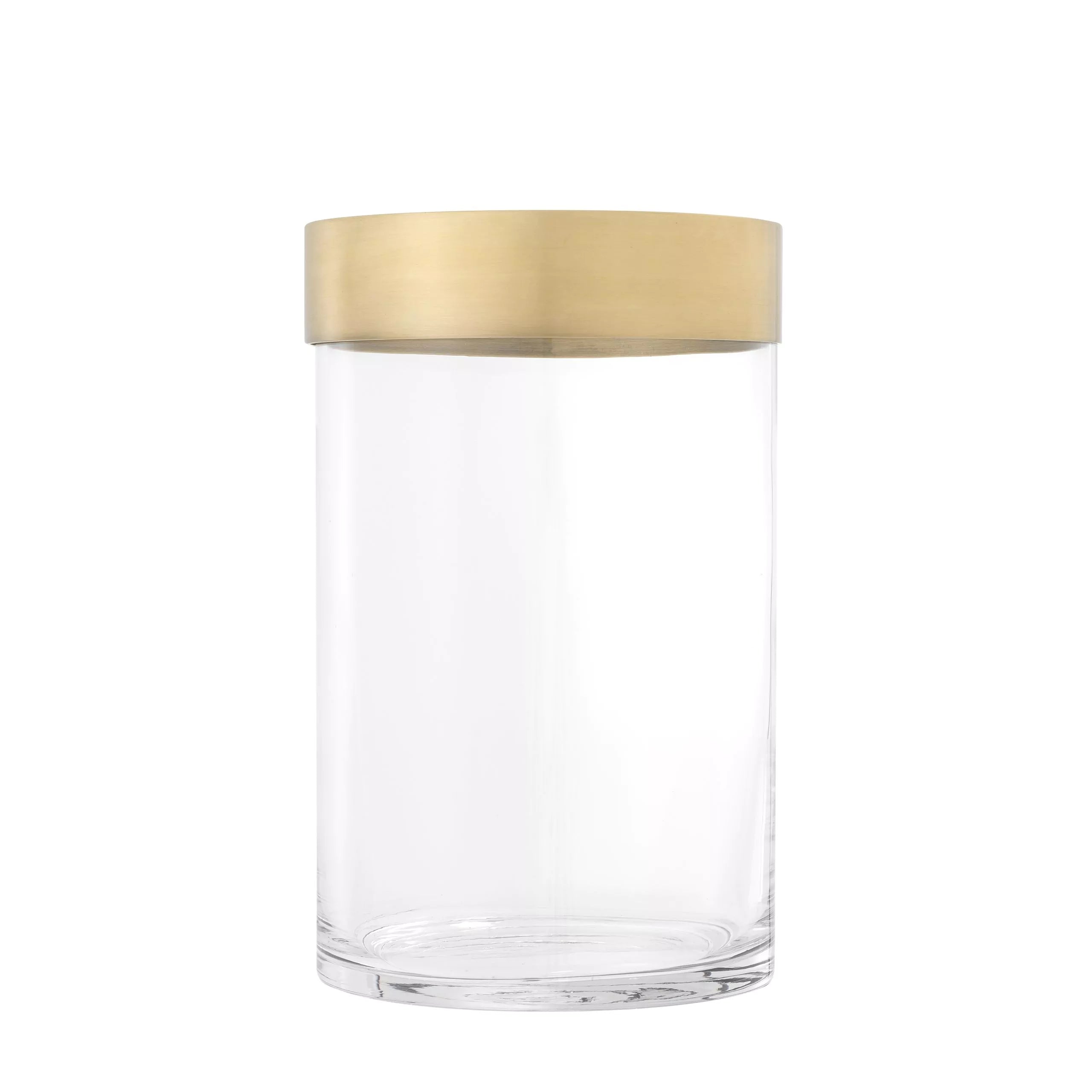 Brass Clear Glass Hurricane | Eichholtz Vertex S
