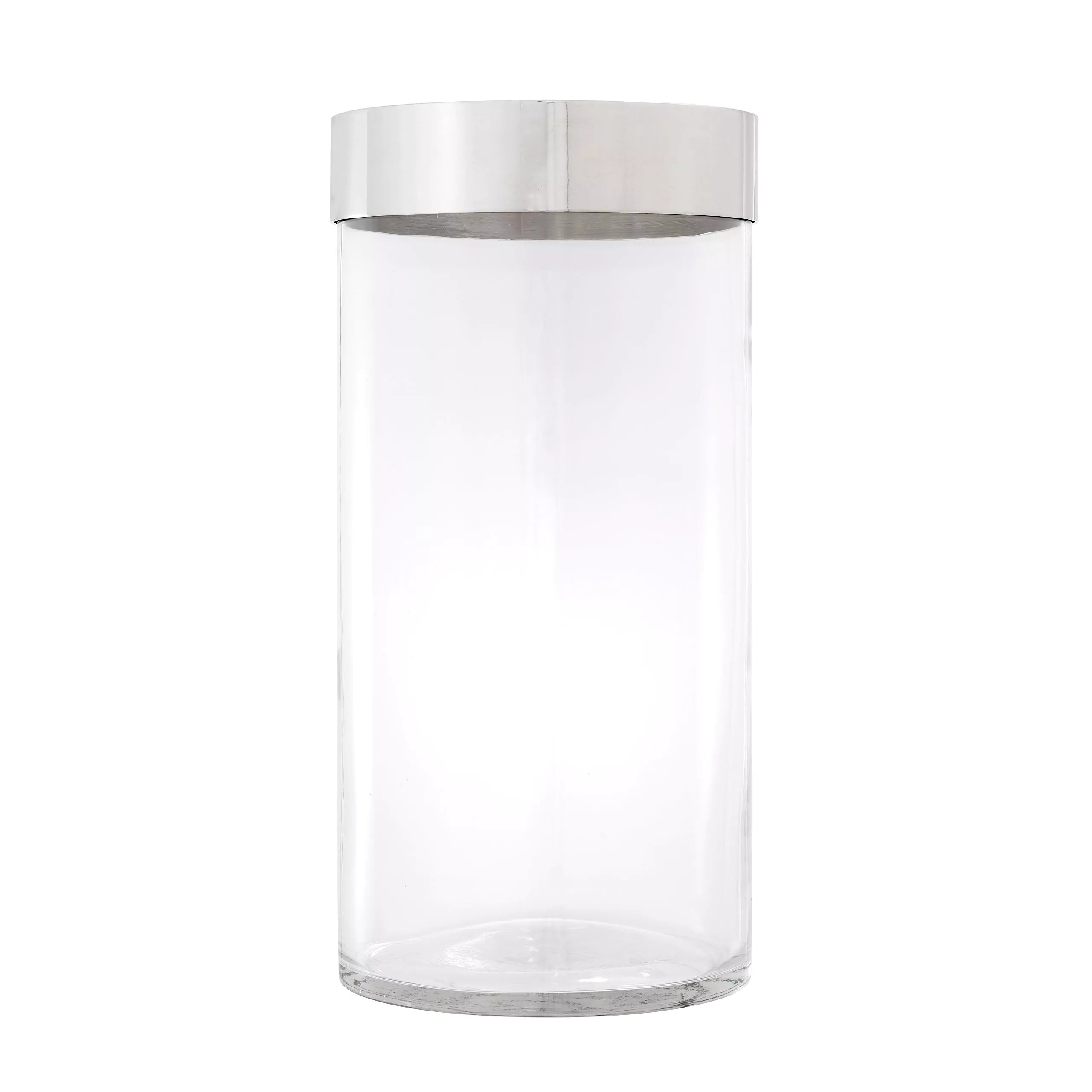 Nickel Clear Glass Hurricane | Eichholtz Vertex L