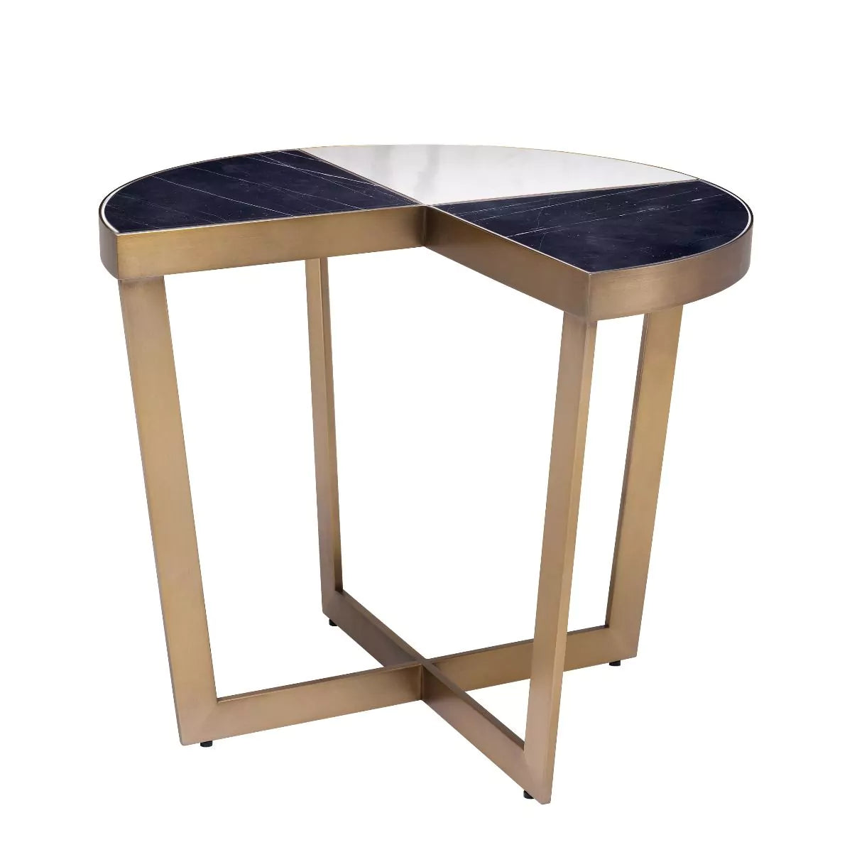White and Black Marble Side Table | Eichholtz Turino