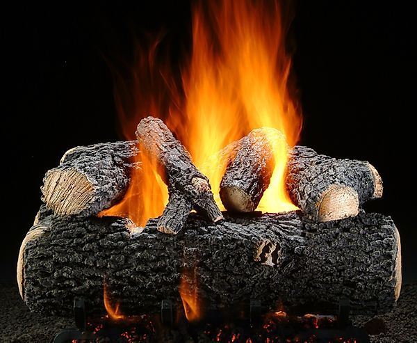 21'' See-Thr. Shallow Grand Oak Log Sets - Hargrove