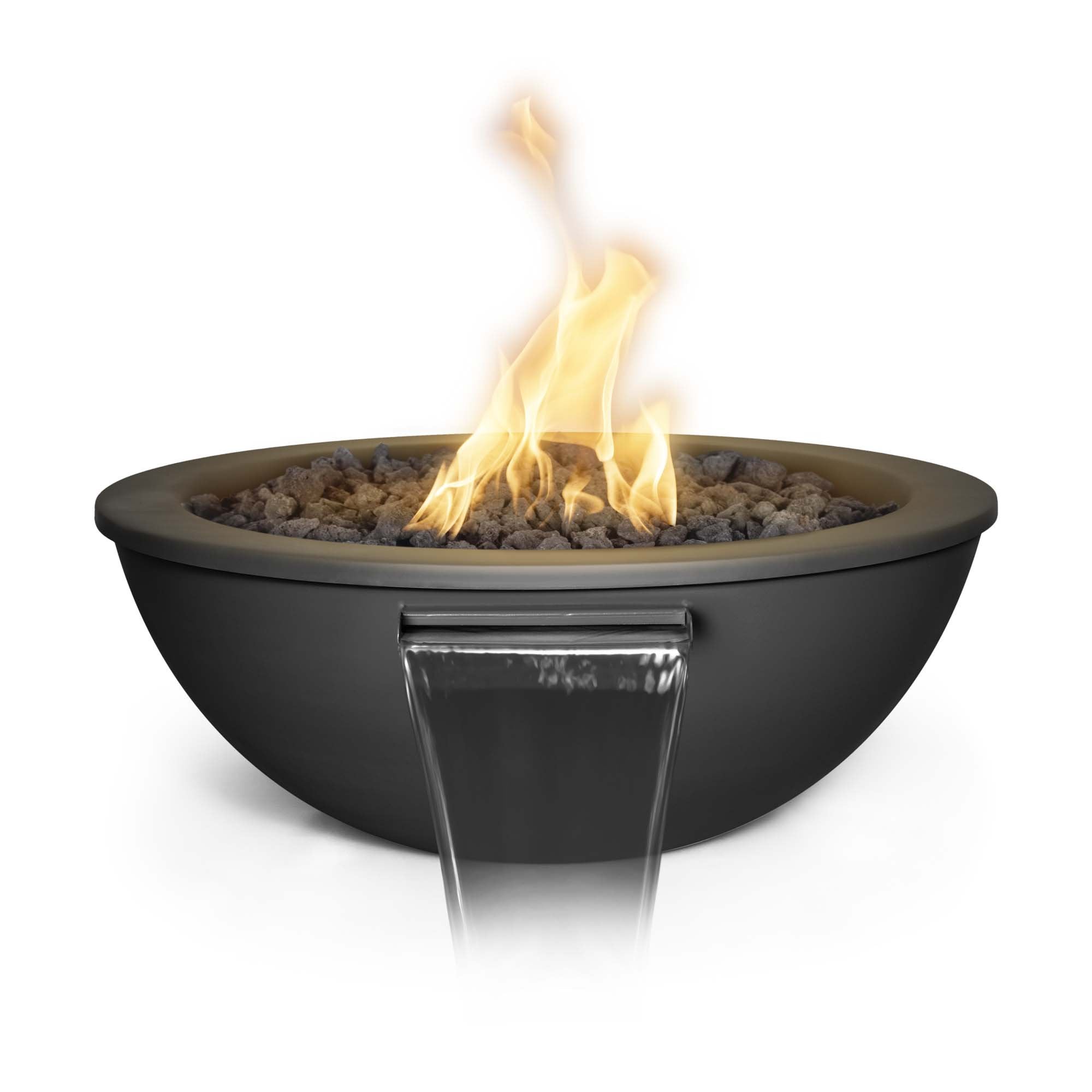 The Outdoor Plus - Sedona Powder Coated Steel Round Fire & Water Bowl 27"
