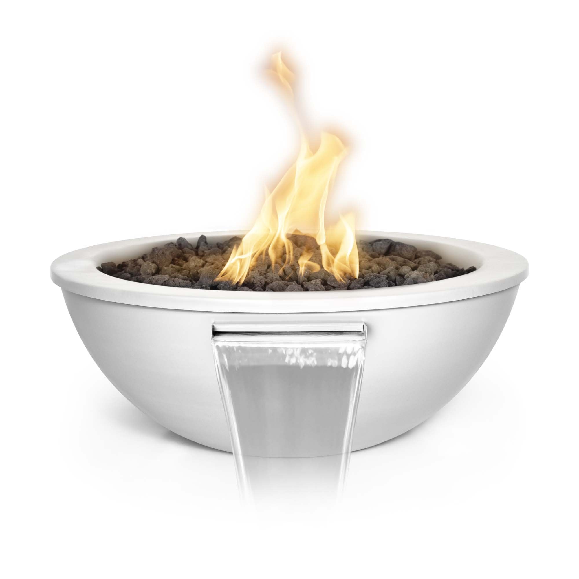The Outdoor Plus - Sedona Powder Coated Steel Round Fire & Water Bowl 27"