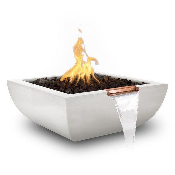 Concrete Square Fire Bowl and water bowl | The Outdoor Plus