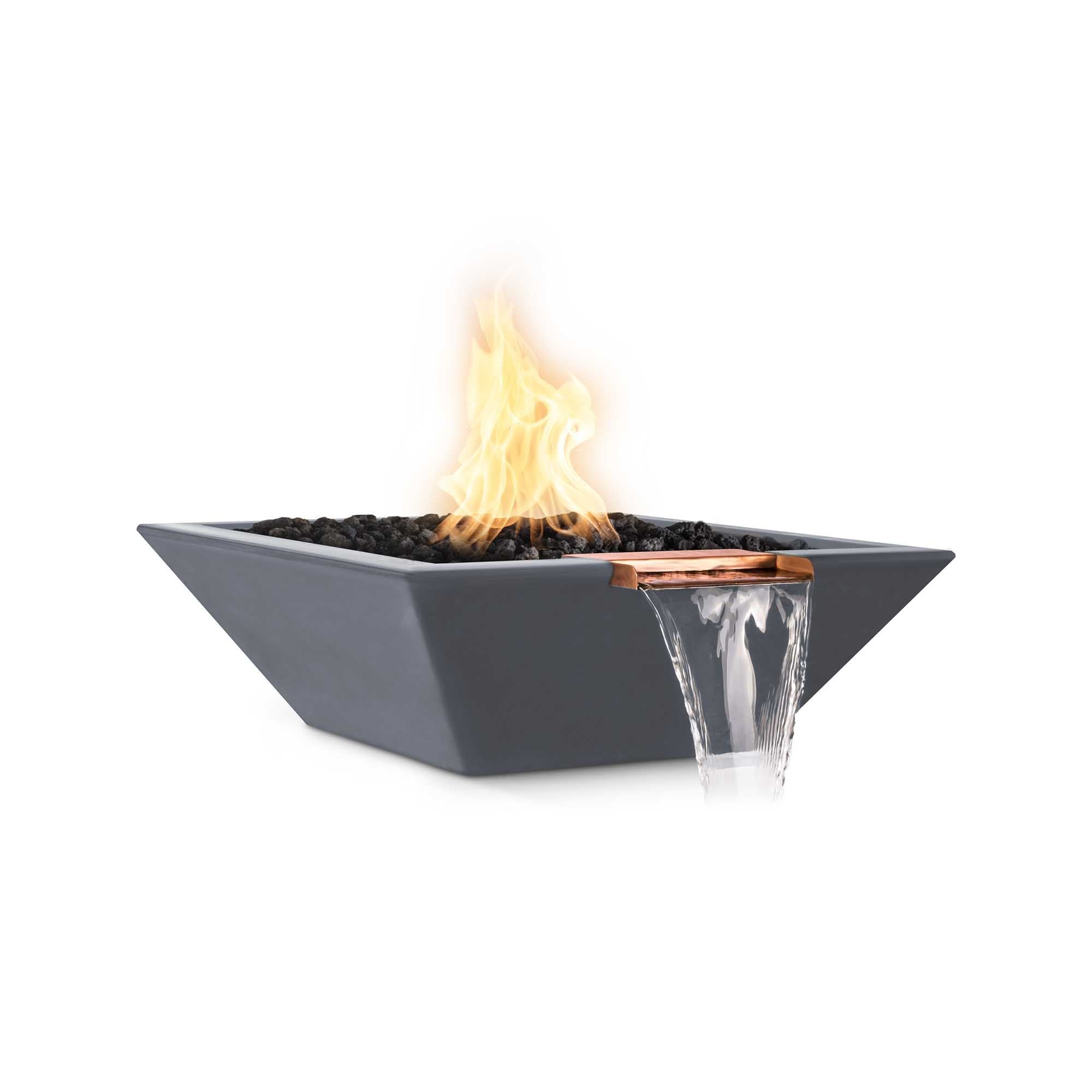 The Outdoor Plus - Maya GFRC Concrete Square Fire & Water Bowl 36"