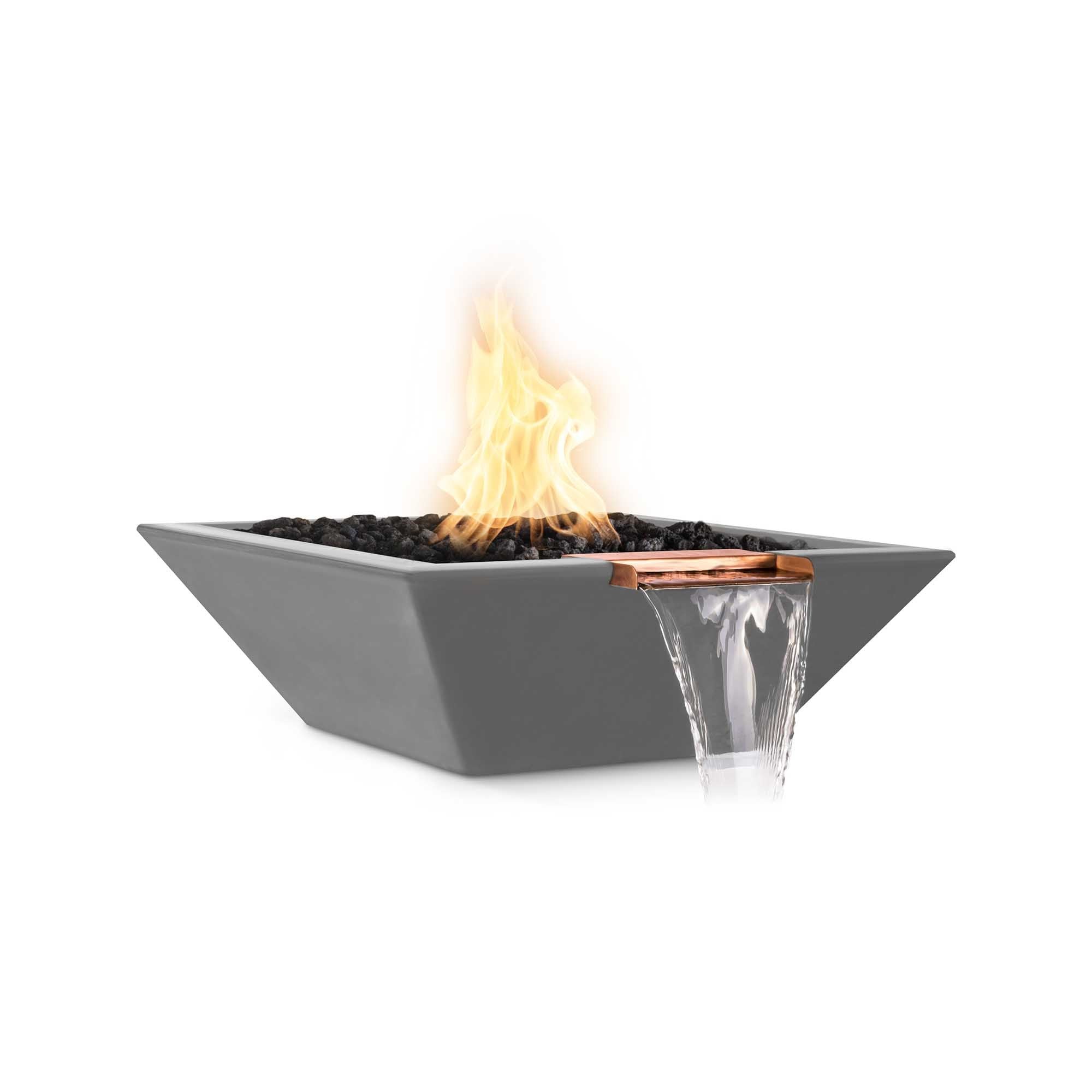 The Outdoor Plus - Maya GFRC Concrete Square Fire & Water Bowl 36"