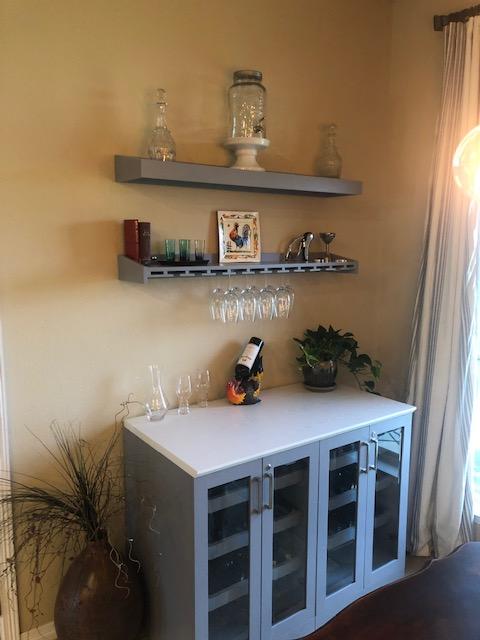 White Home Bar Display Cabinet - 21”