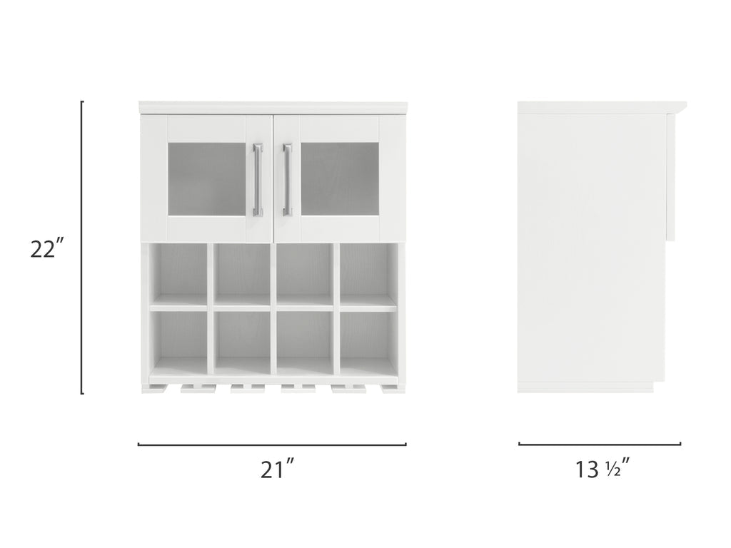 Home Bar Wall Wine Rack Cabinet - 21”