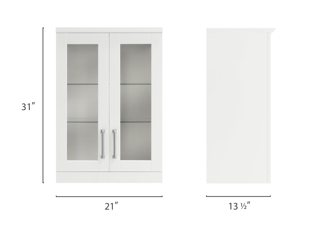 White 21" Short Wall