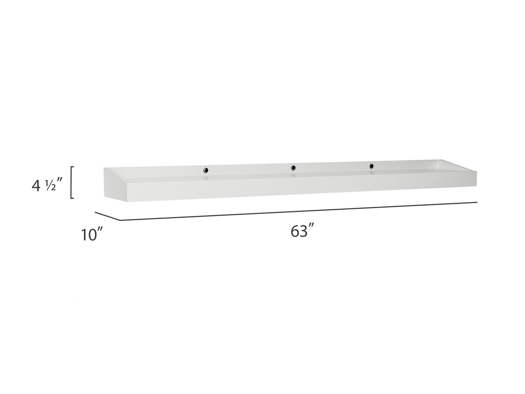 White 63" Display Shelf
