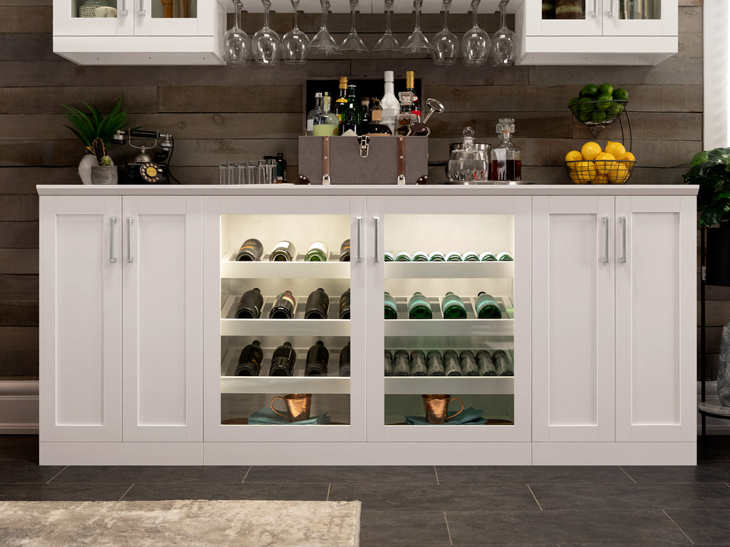 White Home Bar 2-Door Cabinet - 21"