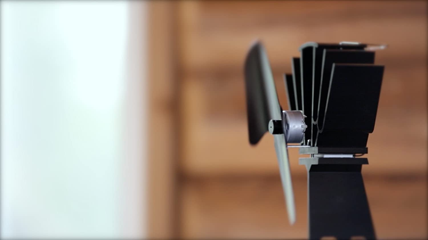 BLACK ECOFAN HEAT POWERED SMALL WOOD STOVE FAN
