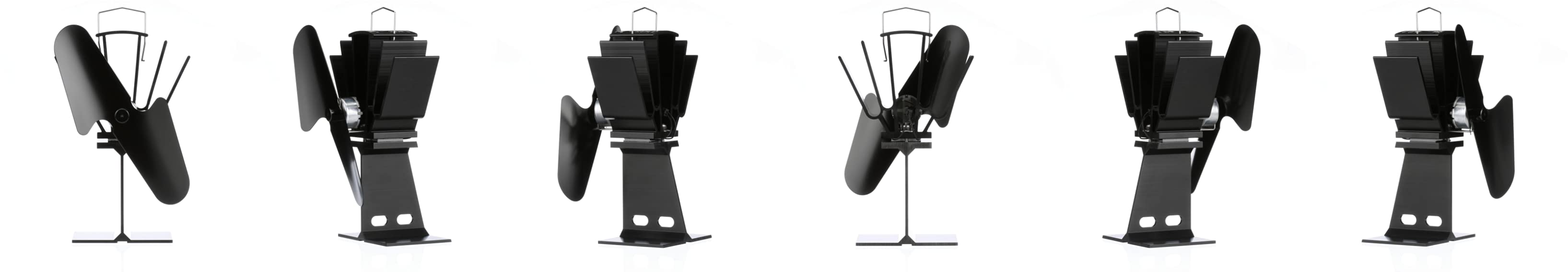 BLACK ECOFAN HEAT POWERED SMALL WOOD STOVE FAN