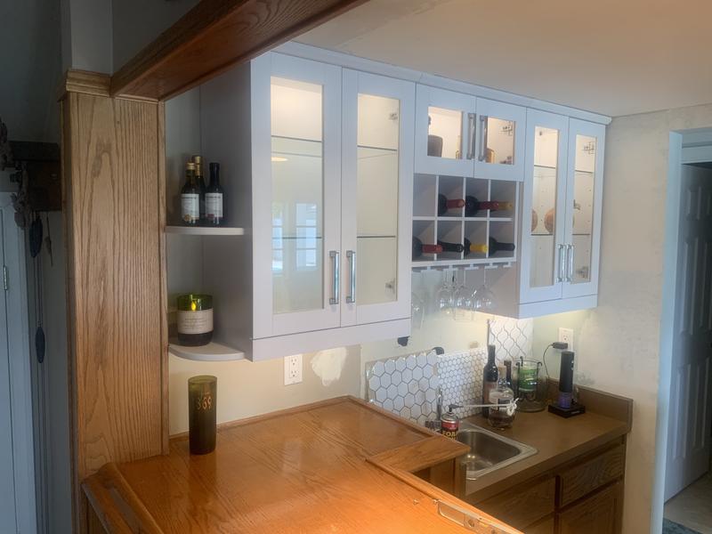 Home Bar Wall Wine Rack Cabinet - 21”