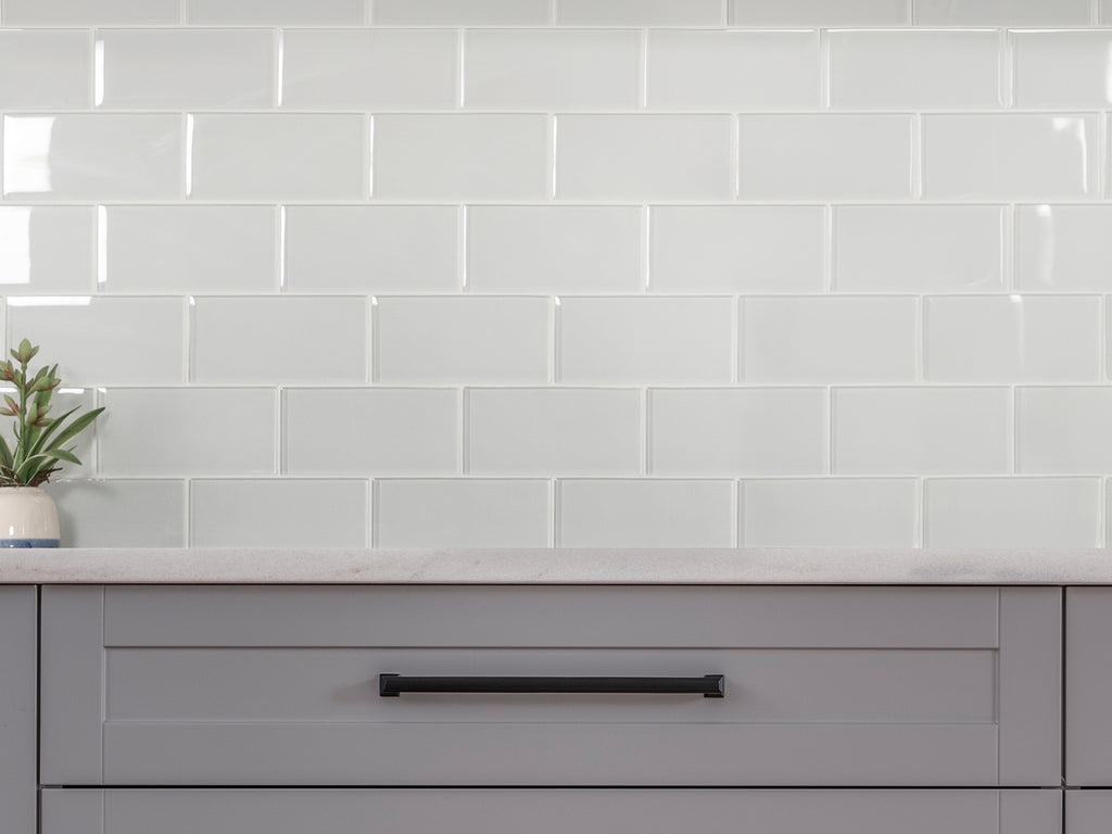 New Age Product's-Super White Glass Subway Tile (11 Sq.ft. / Box)