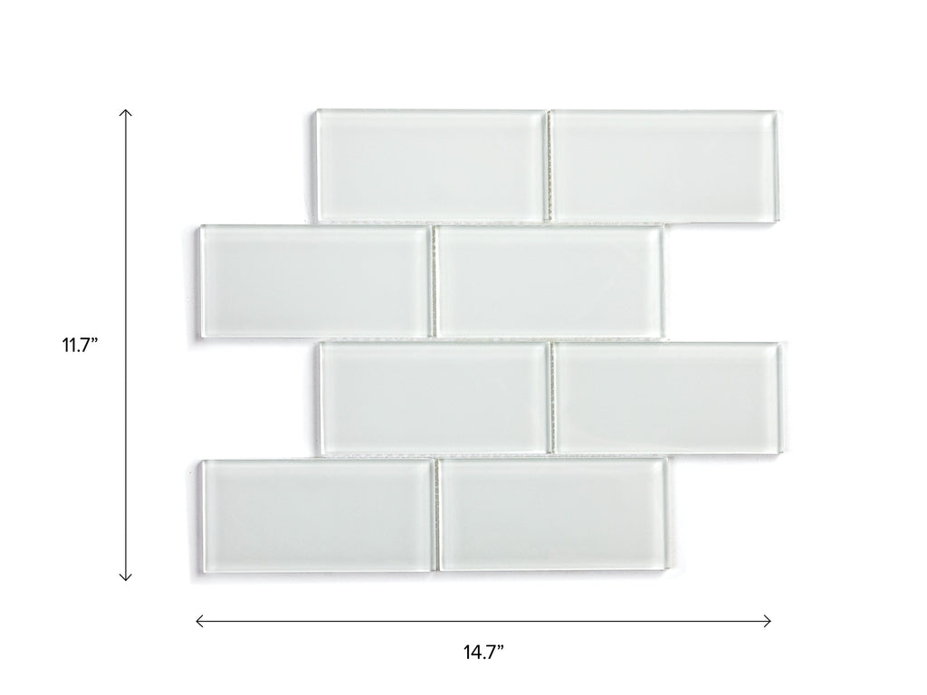 New Age Product's-Super White Glass Subway Tile (11 Sq.ft. / Box)
