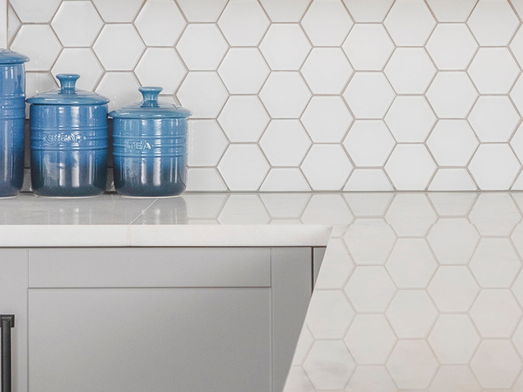 Super White Glass Hexagon Tile (11-Pack)