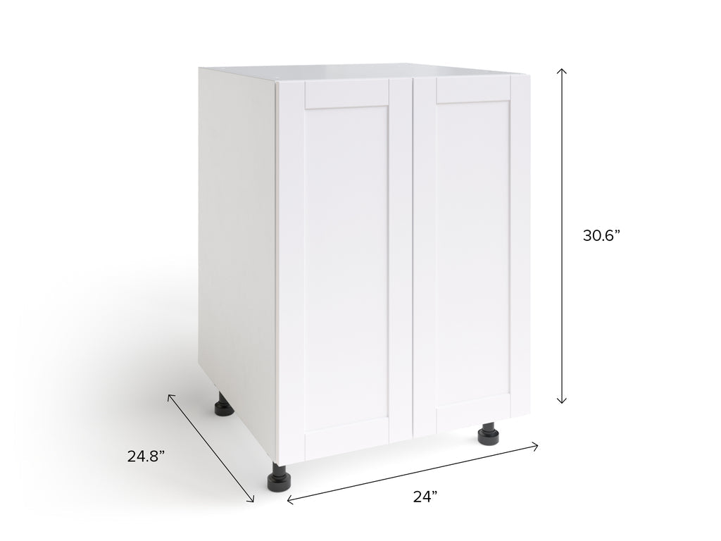 Home White Two Door Base Cabinet