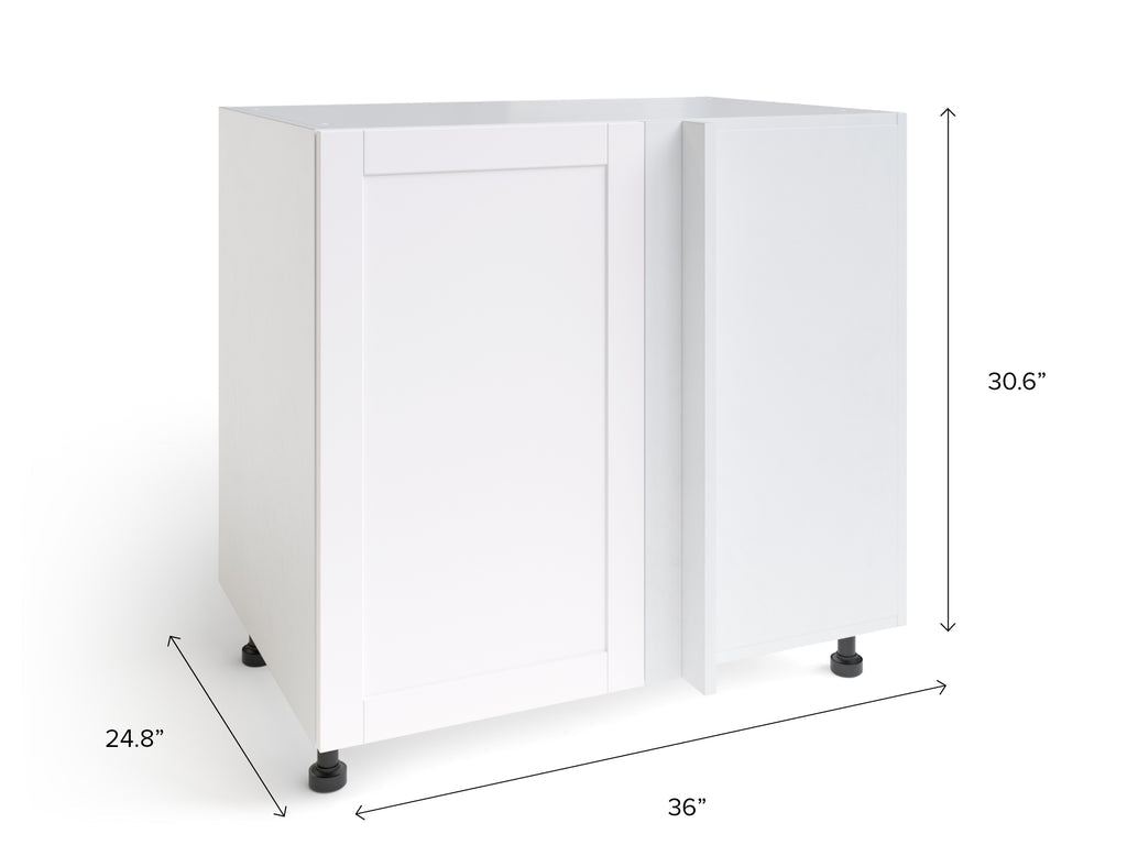 Home White Blind Corner Base Cabinet, 36 Inch