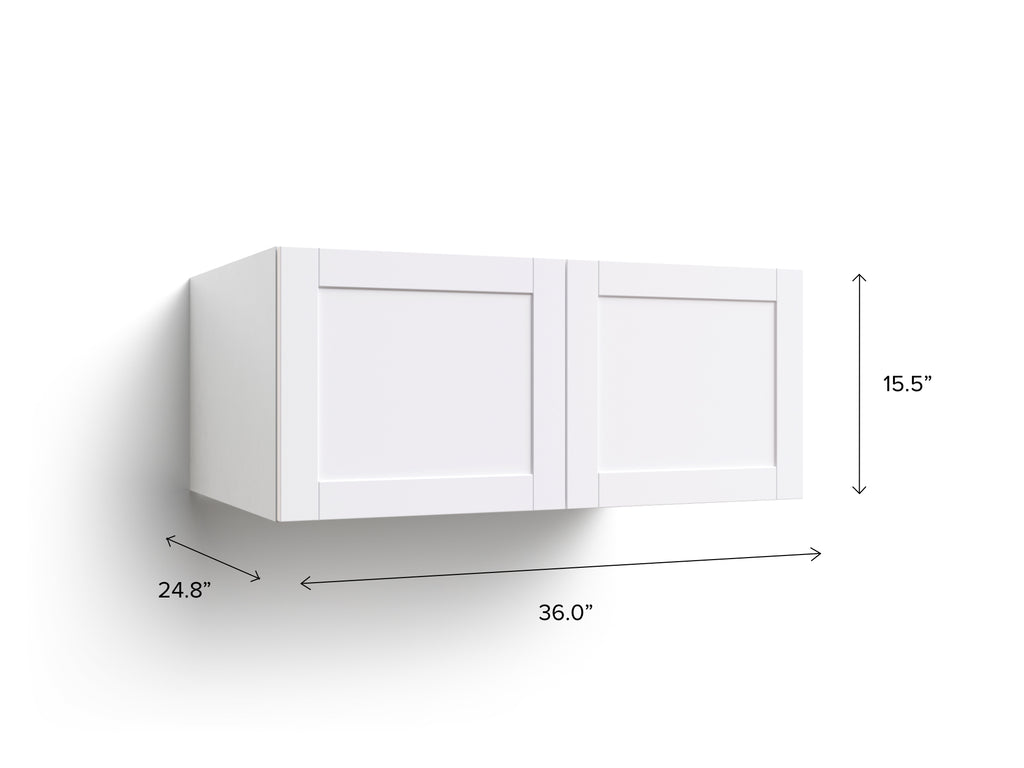 Home Grey Above Fridge Cabinet, 36 Inch