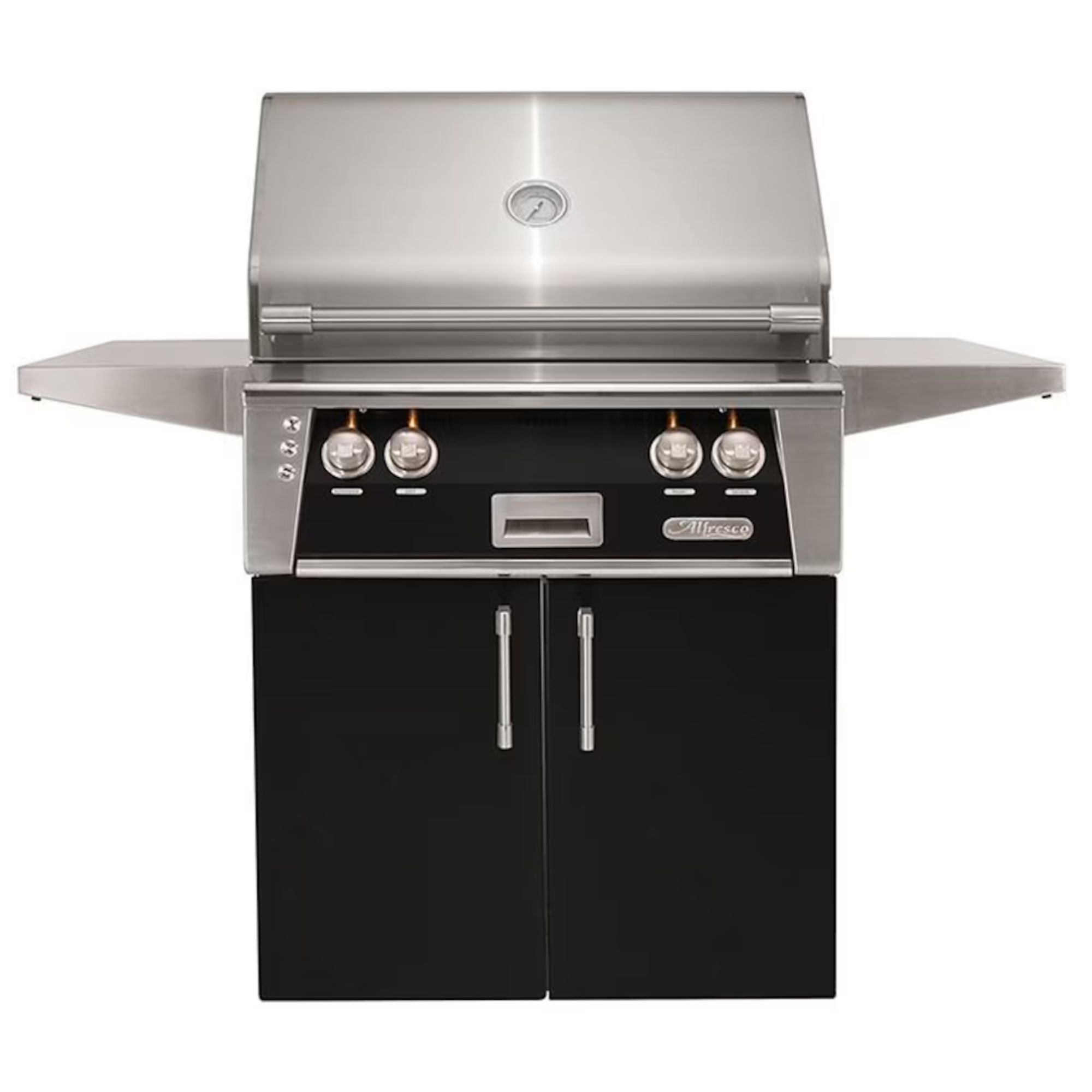 Alfresco 30-Inch Stainless Steel Freestanding Gas Grill w/ Rotisserie in Jet Black