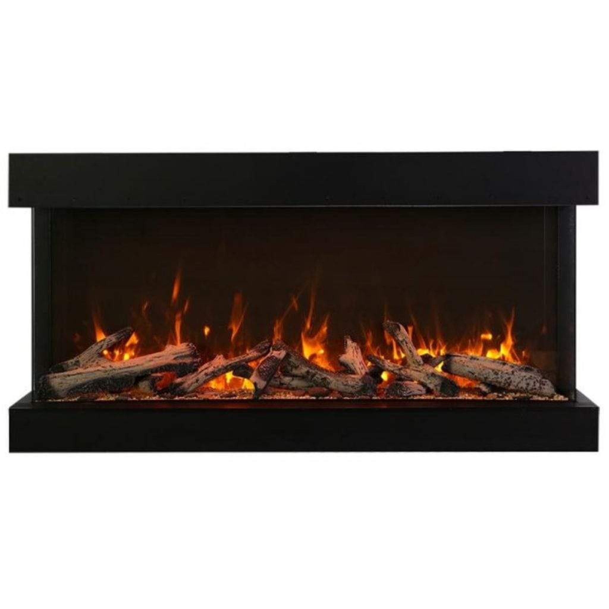 Amantii Tru-View XL XT 50" Three-Sided Electric Fireplace with Designer Media Kit