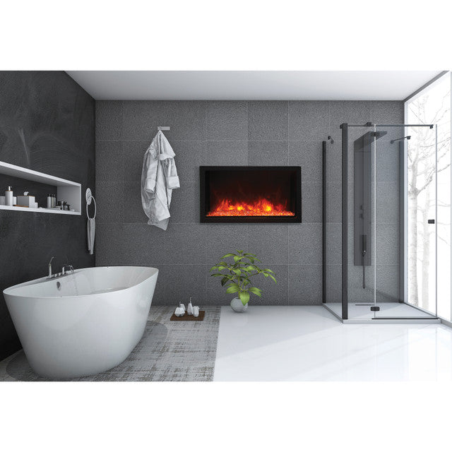 Amantii Tru-View XL XT 40 Inch Indoor Outdoor 3 Sided Electric Fireplace