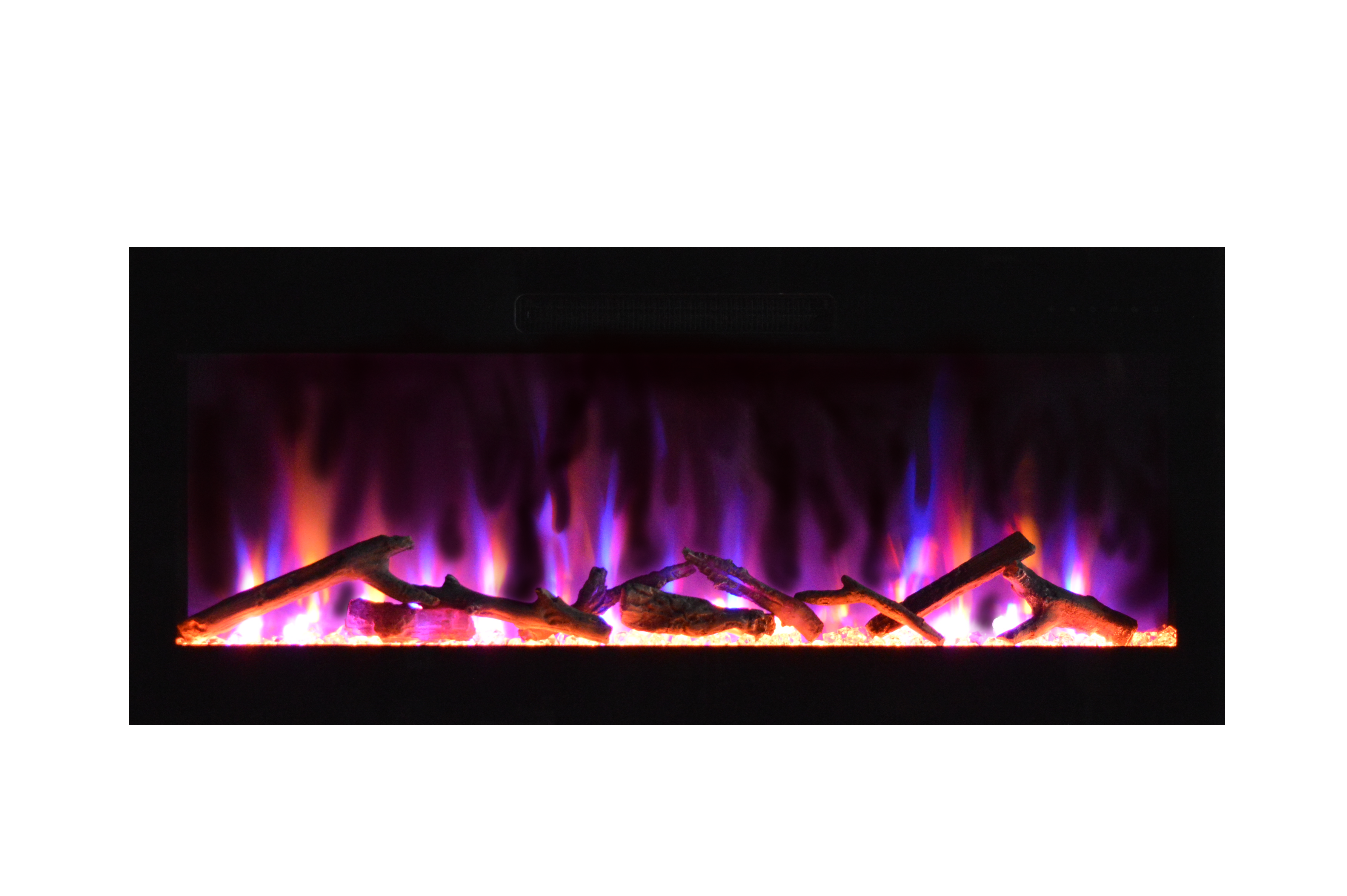 Amantii Fire & Ice Evolution 36" Linear Electric Fireplace with Frameless Display, WiFi & Multi-Color Flames