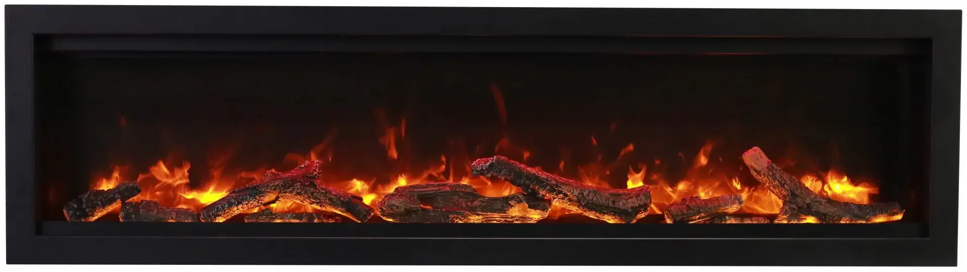 Amantii Symmetry Bespoke 42" Built-In Smart Electric Fireplace – Indoor/Outdoor with WiFi Control and Crackling Sound